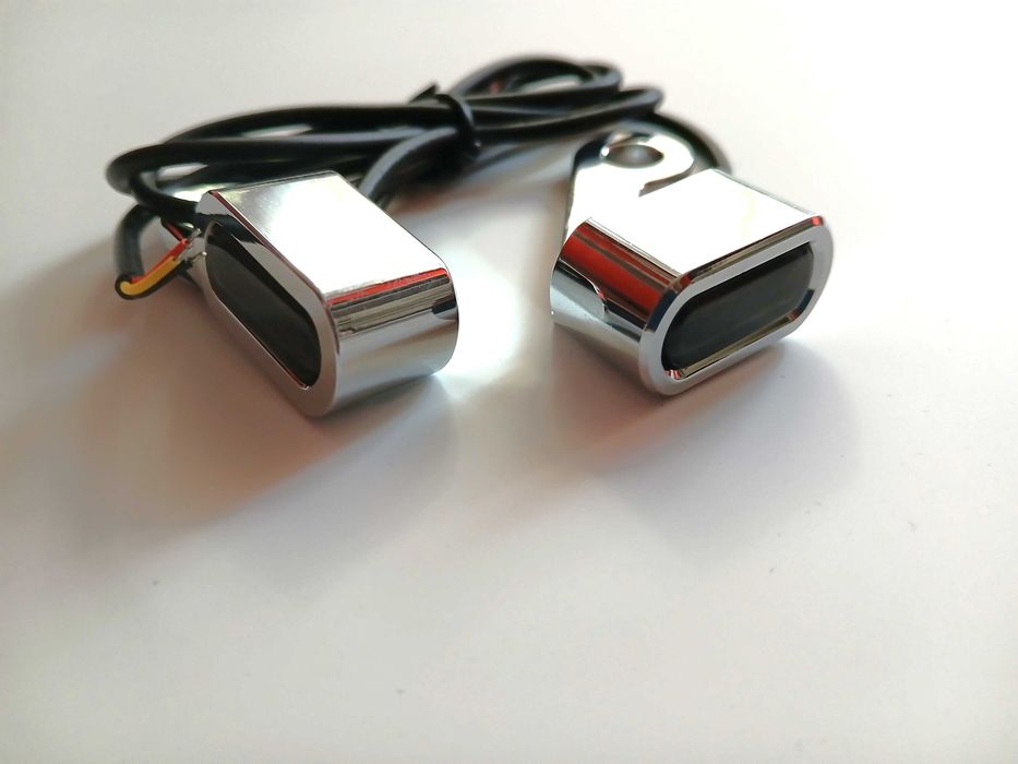 Motocykl kierunkowskazy Harley przednie led fastline chrom 2szt burszt