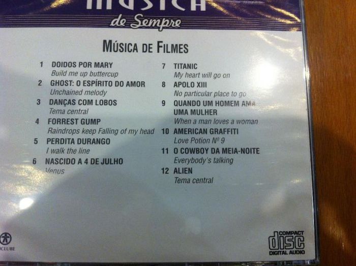 Conjunto de 4 CDS de Musica de Filmes