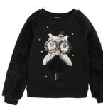 SMYK Bluza dziewczęca SOWA Smyk Cool Club r.110 czarna