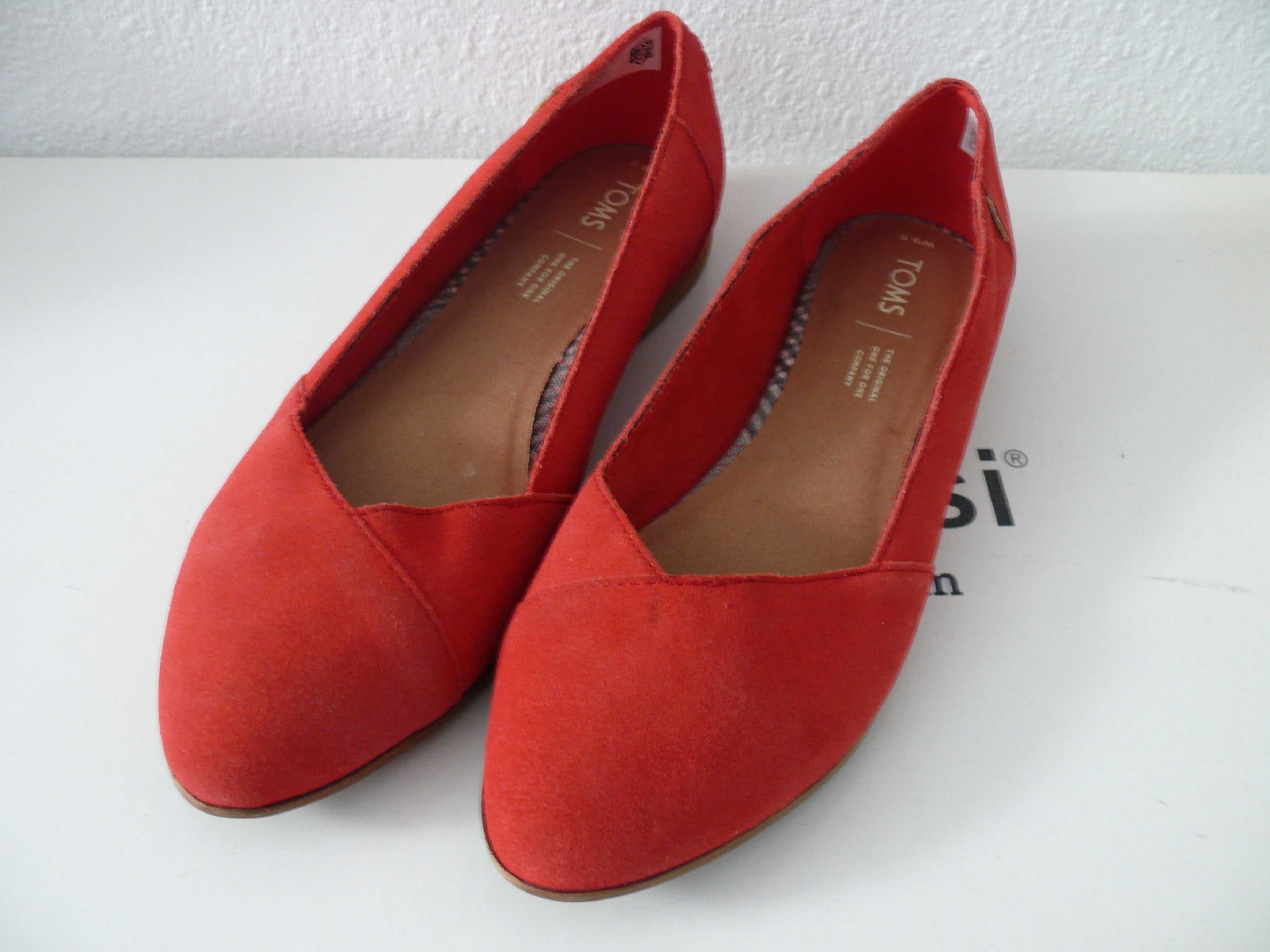 Nowe baleriny damskie "Toms" skóra 100%,roz.41