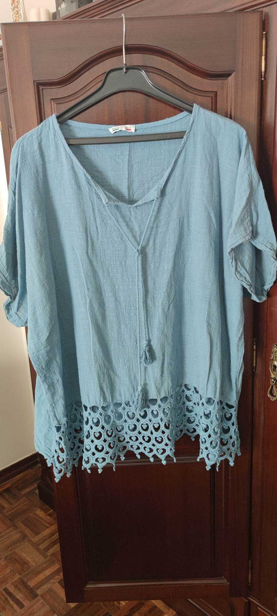 Blusa Azul (oversized) XL