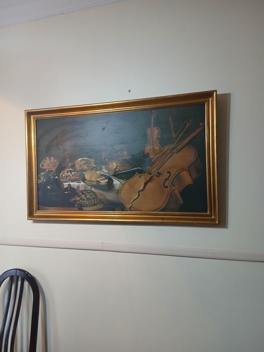 Quadro moldura dourado