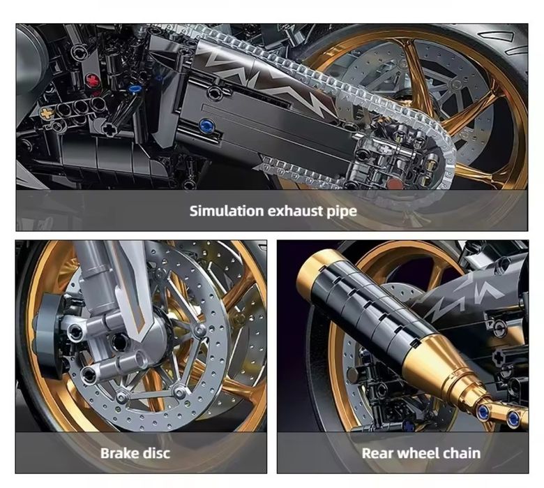 Klocki motocykl ścigacz 2045 elementów