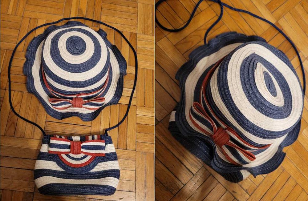 Zestaw młodej damy (torebki, kapelusz, portmonetki, okulary, etc.)