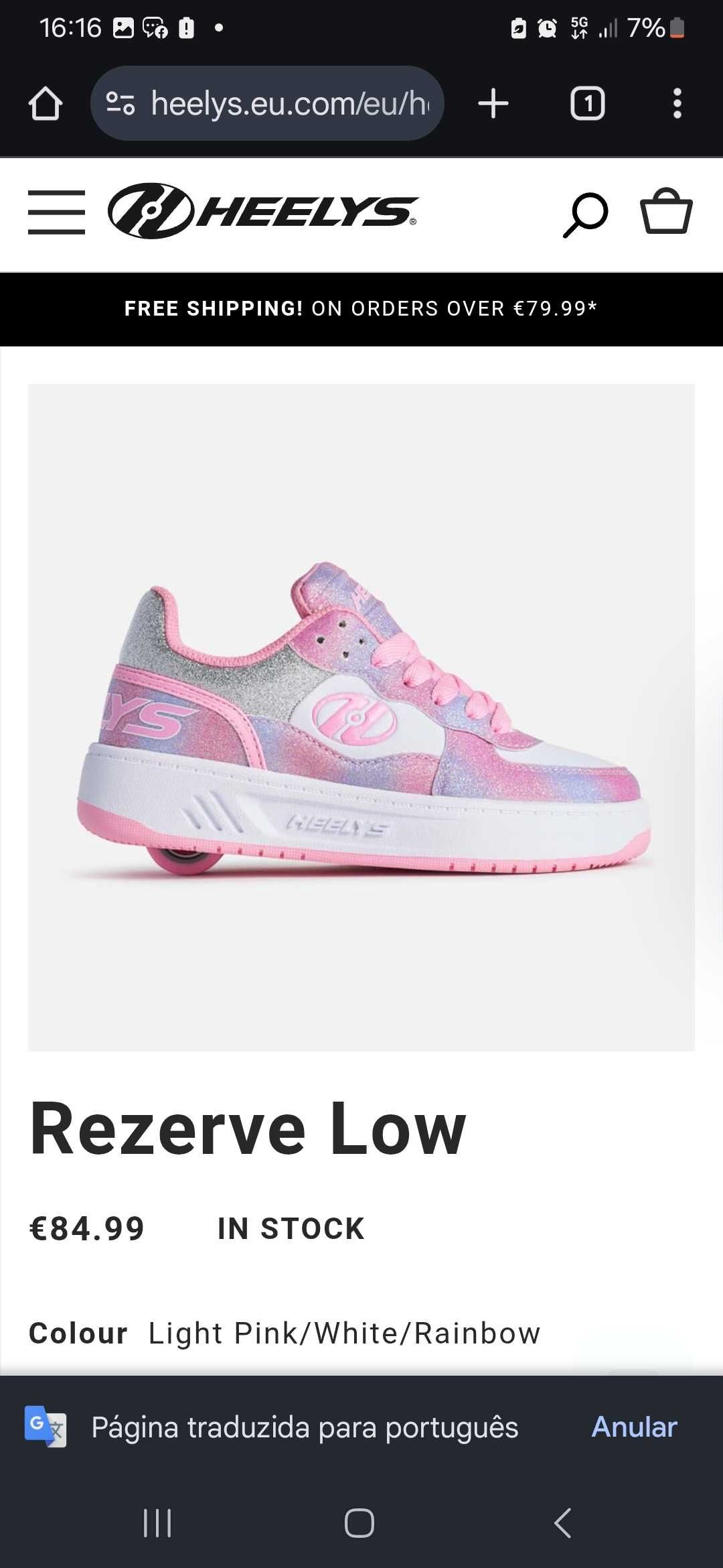 Tenis com rodas menina