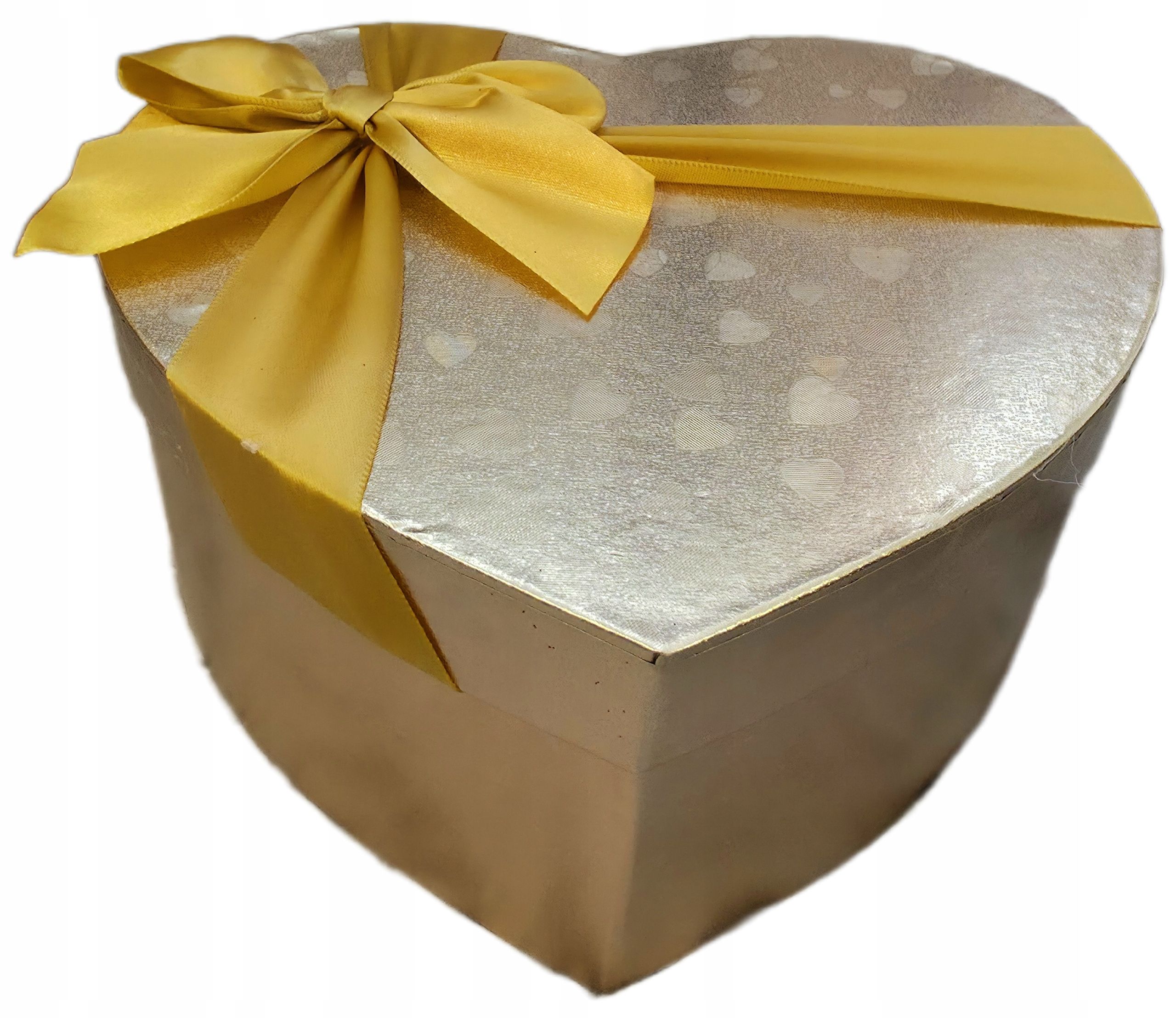 flower box pudełko na kwiaty prezent zestaw 3szt serca złoto