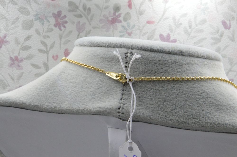 Celebrytka łańcuszek koniczynka Nowy złoty 585 47 cm