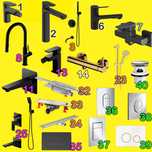 Bateria umywalkowa wannowa prysznic Omnires Grohe Aco Hansgrohe Ferro