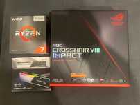 ASUS ROG Crosshair VIII Impact X570 RYZEN 5800X3D 32GB DDR4 CL14 3600