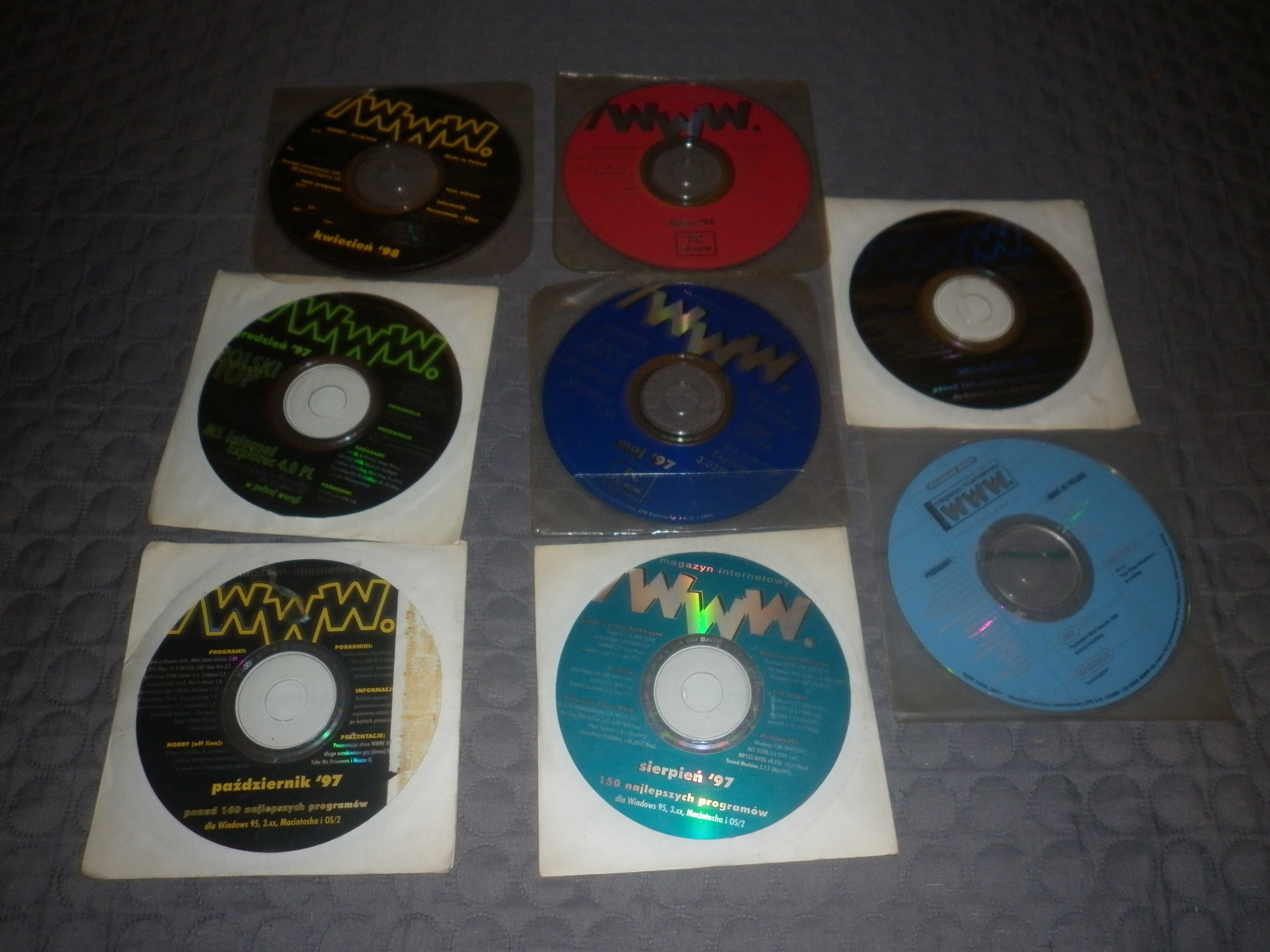 CD WWW magazyn internetowy 8 płyt numery od 5-12/97, 4/98 i 11/2000