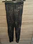 Czarne legginsy koronką siatkowane primark