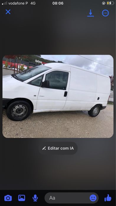 Citroen jumpy 2.0 hdi  de 3 lugares a longa com 250.000 km