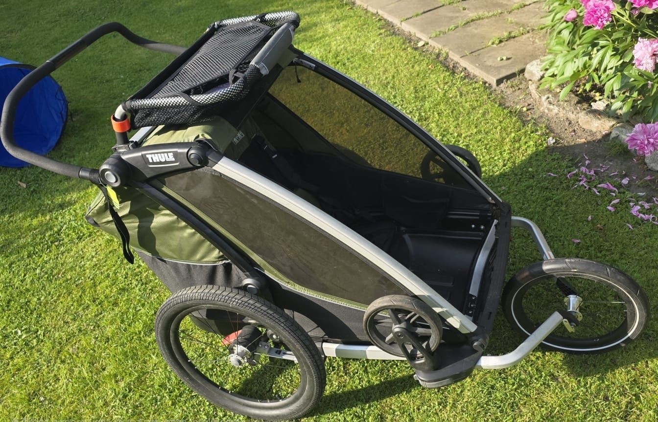 Przyczepka rowerowa dla dziecka THULE Chariot Cab 2 Cypress Green