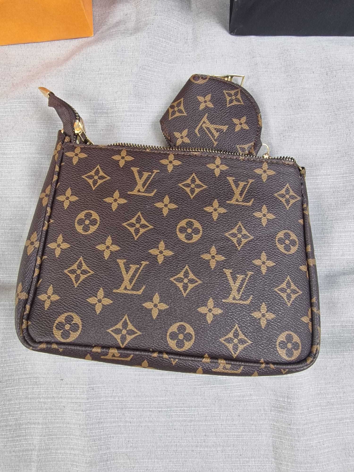 Torebka damska 3w1 LV Louis Vuitton brązowa monogram