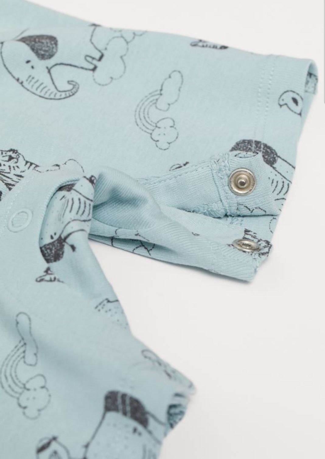 rampersy 62 h&m ogrodniczki krótkie spodenki słonie słoniki zwierzątka