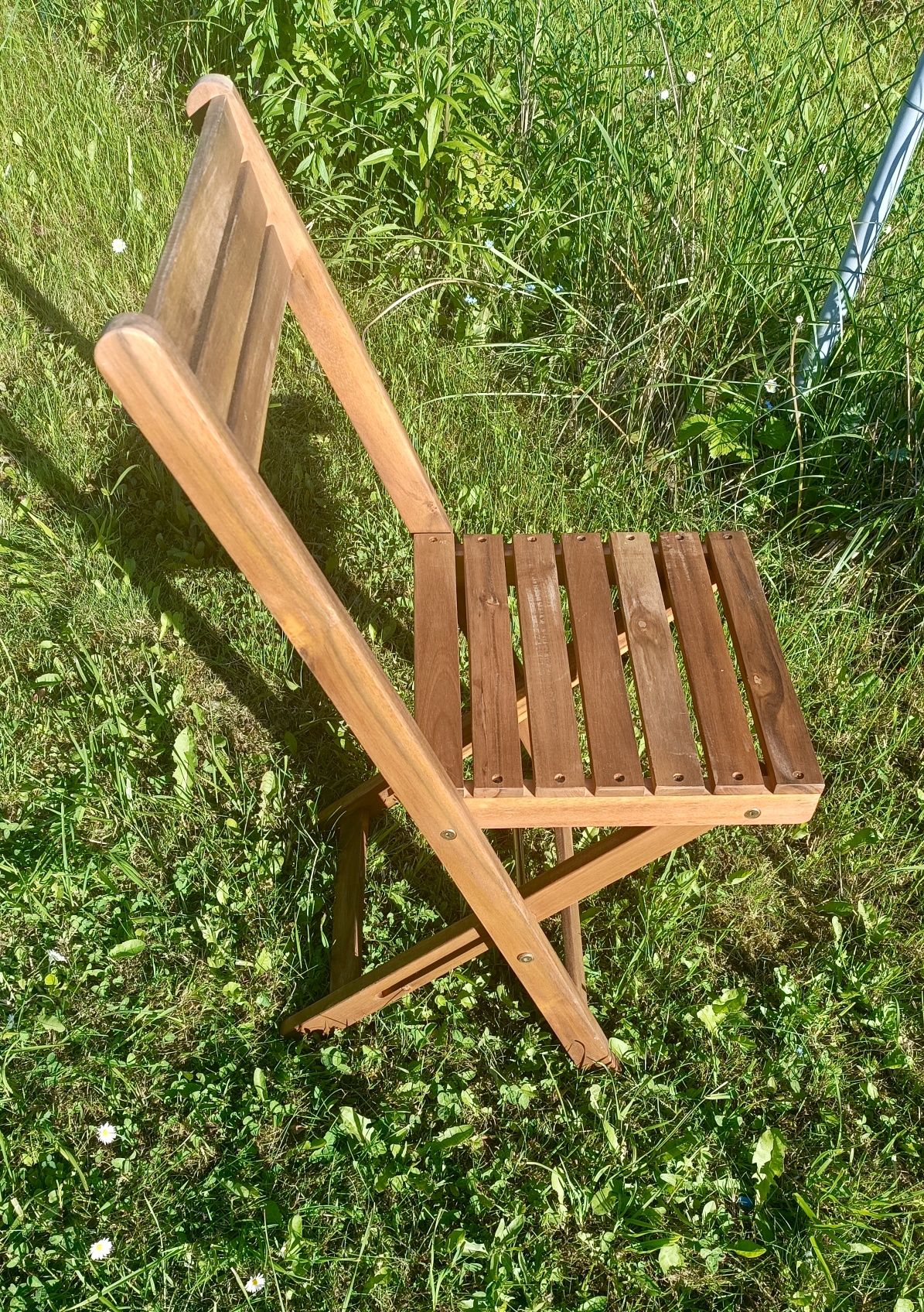 Krzesło Ikea  z oparciem drewniane ogrodowe balkonowe  Nowe
