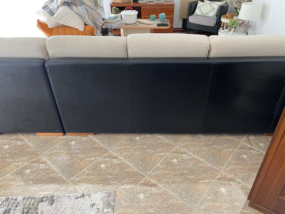 Sofa em pele Chaise long