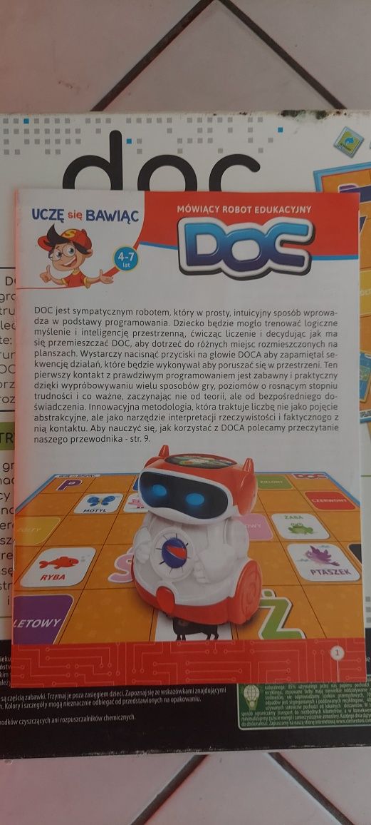 Gra edukacyjna - mówiący robot DOC