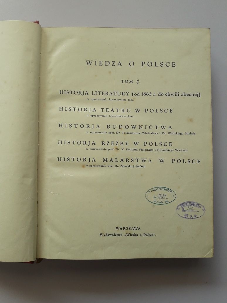 Przedwojenny album Wiedza o Polsce tom czwarty 1932 rok