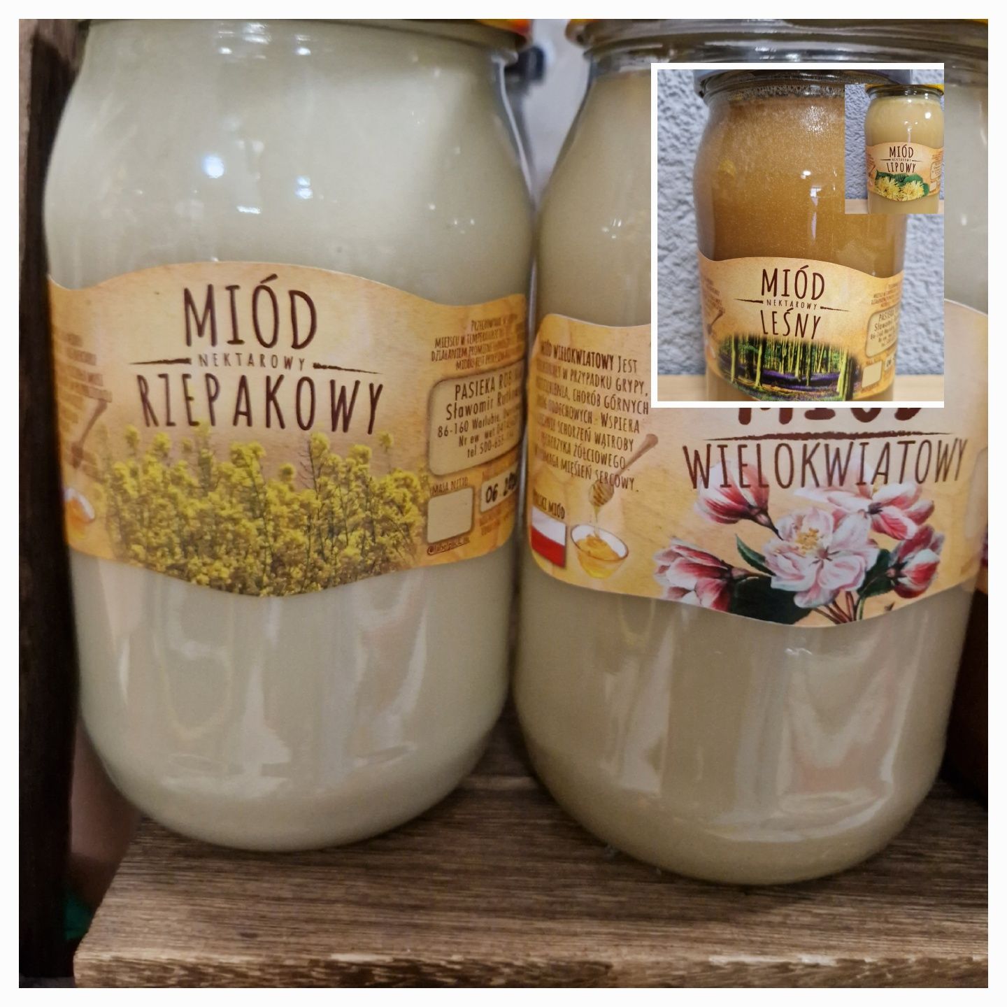 Miód rzepakowy i wielokwiatowy