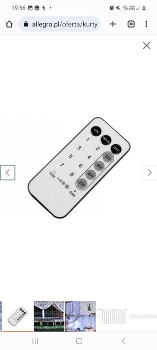 Sprzedam 2 kurtyny świetlne światło biale zimne