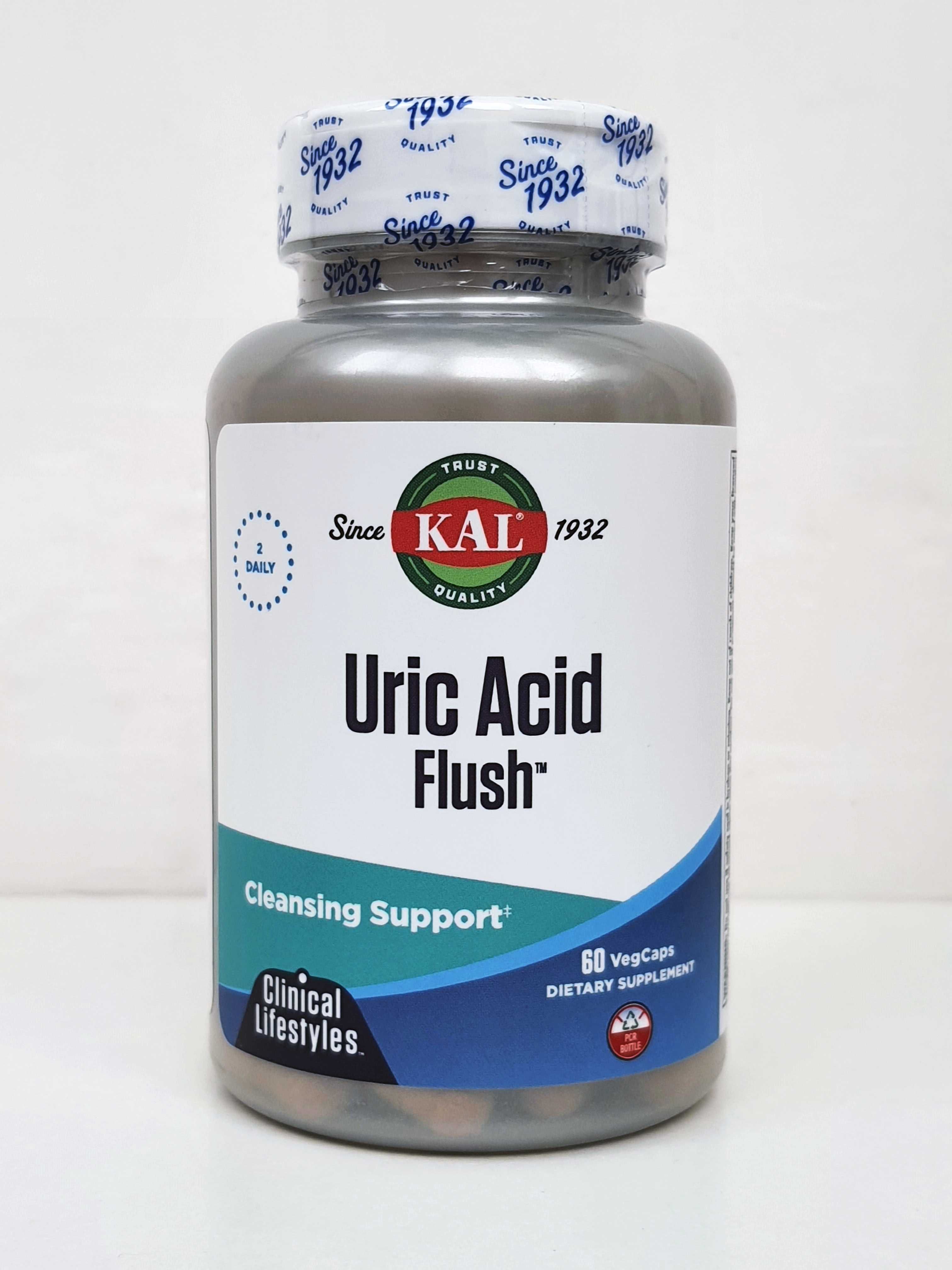KAL Uric Acid Flush, очищення від сечової кислоти, 60 капсул