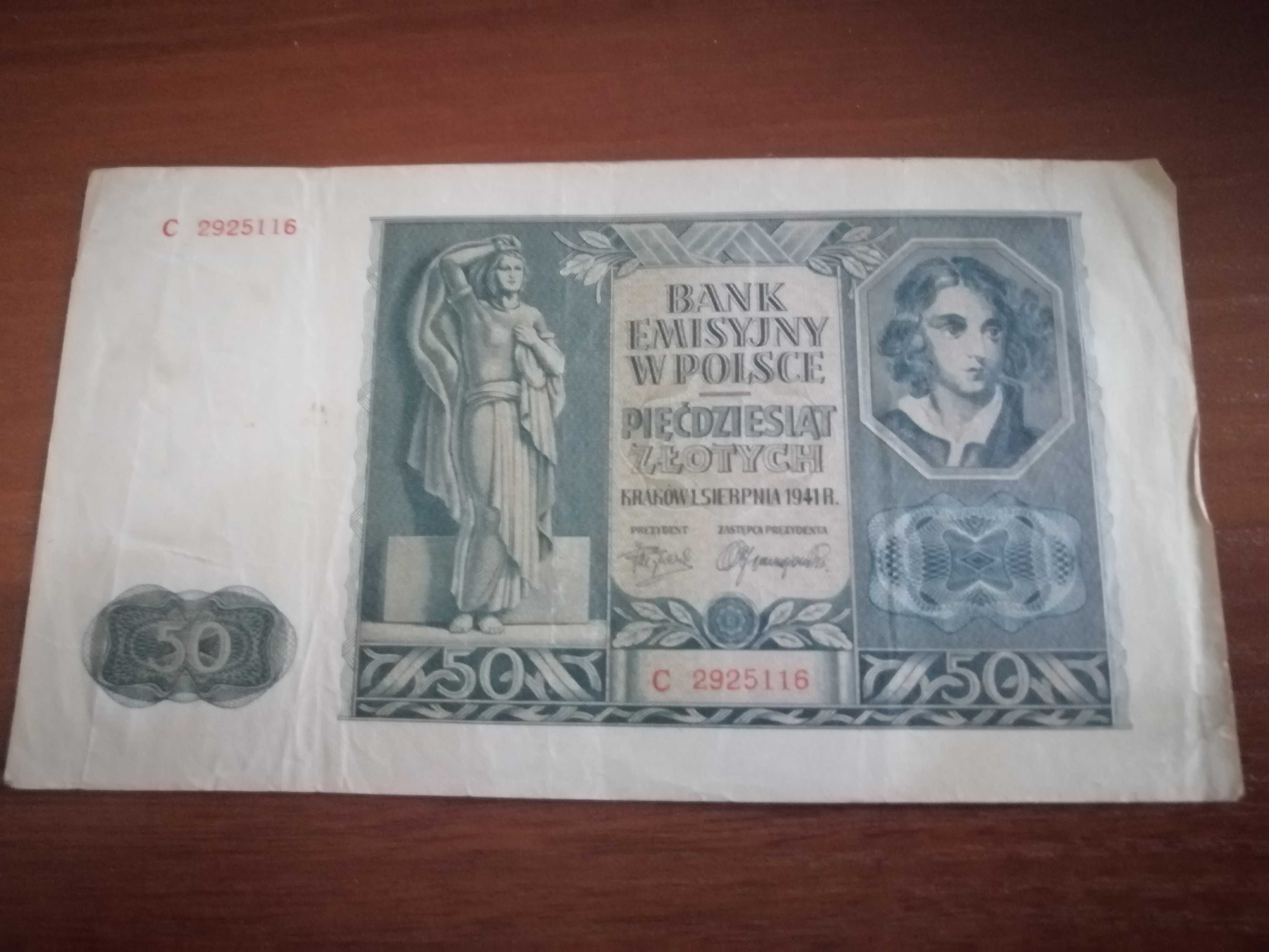 50 złotych banknot 1941