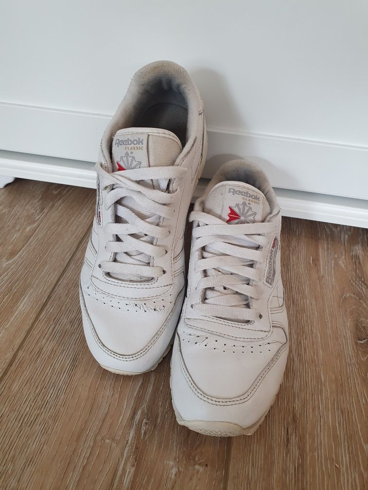 Reebok classic białe skórzane buty