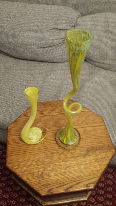 wazon kręcony szkło kolorowe 2 wzory