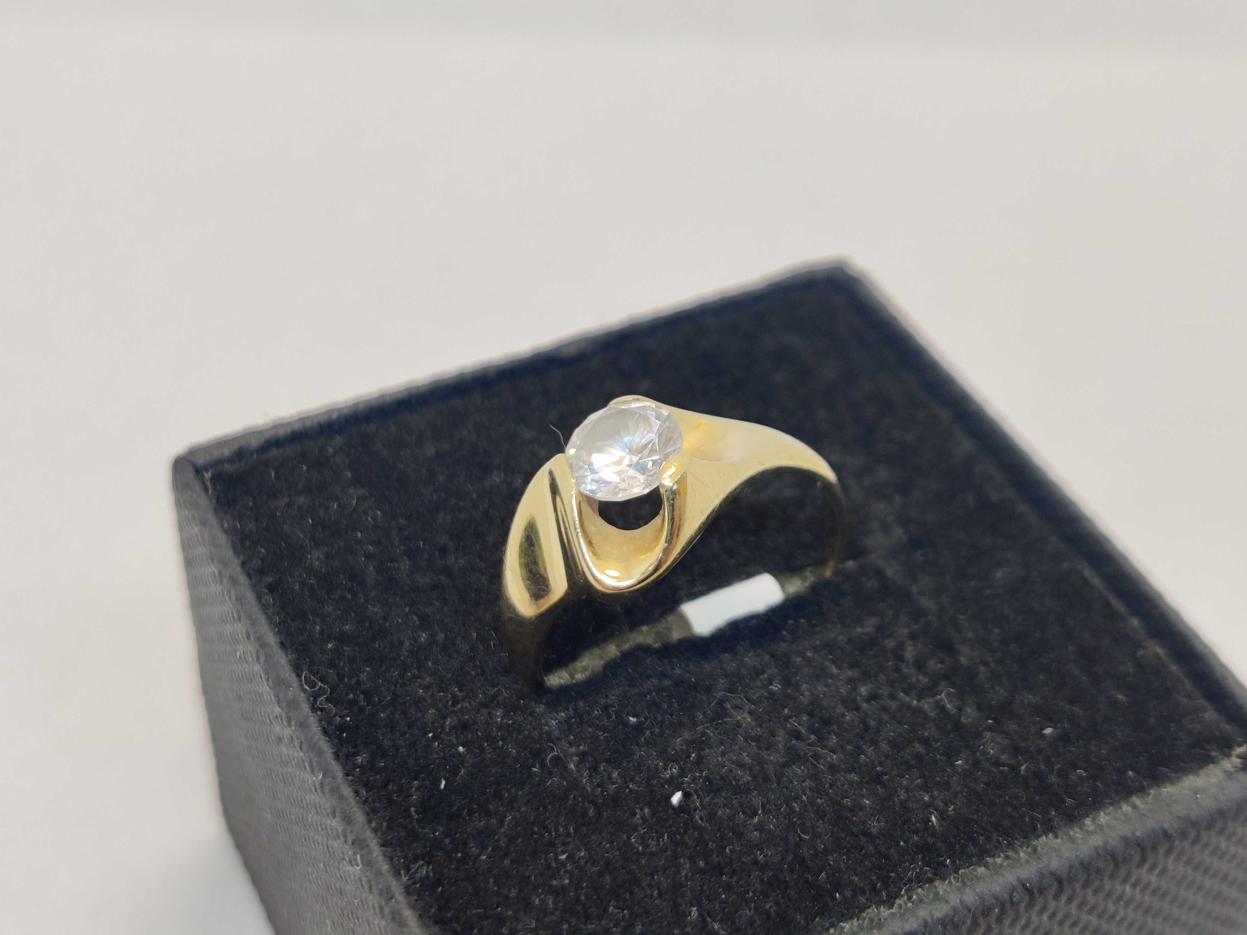 Złoty pierścionek z oczkiem 2,25g pr585 r.12; Lombard Jasło Igielna
