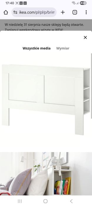 Zagłówek ze schowkiem IKEA 140 cm
Zagłówek ze schoBRIMNES
Zagłówek ze