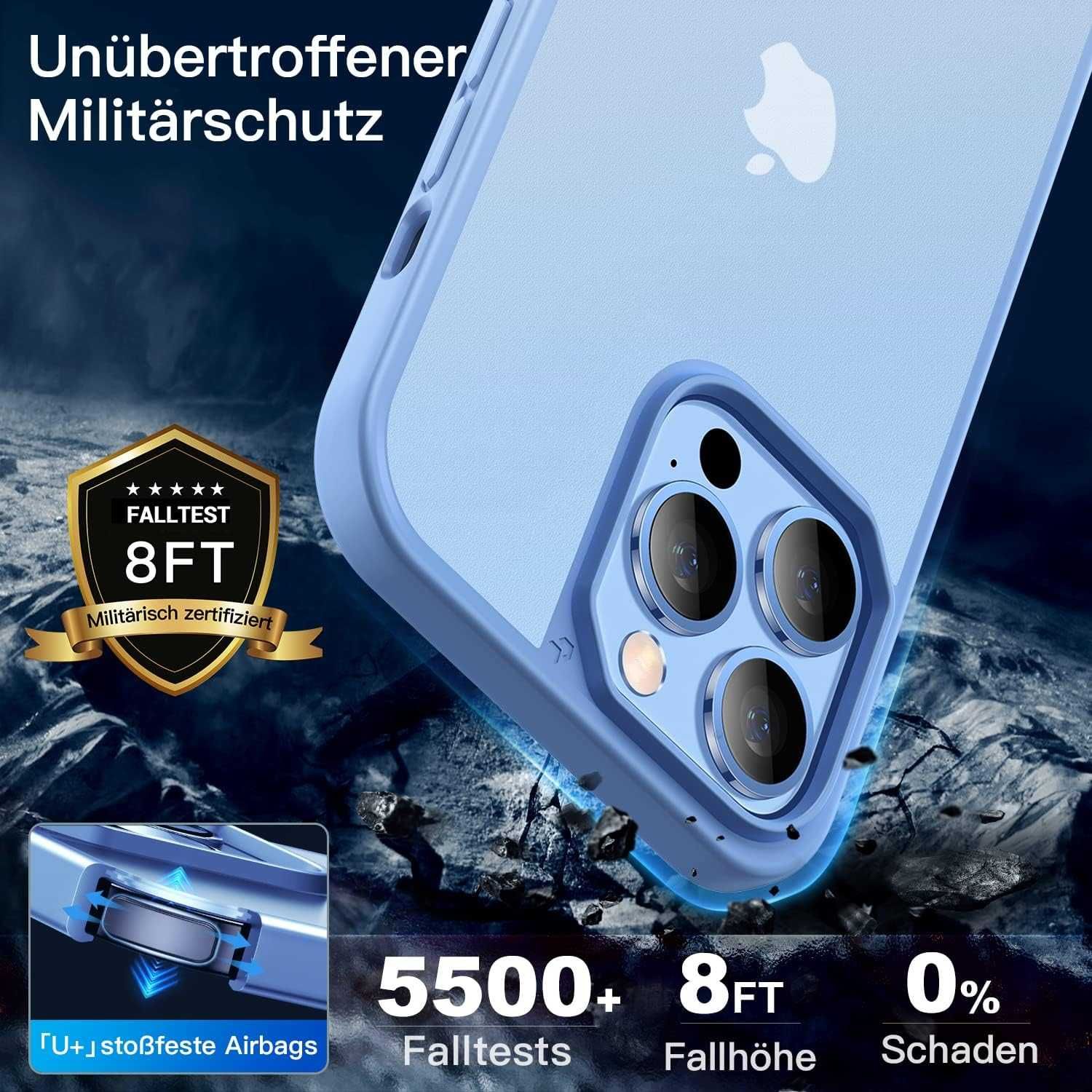 Etui do iPhone 13 Pro 2022, smukłe  - jasny niebieski (sierra blue)