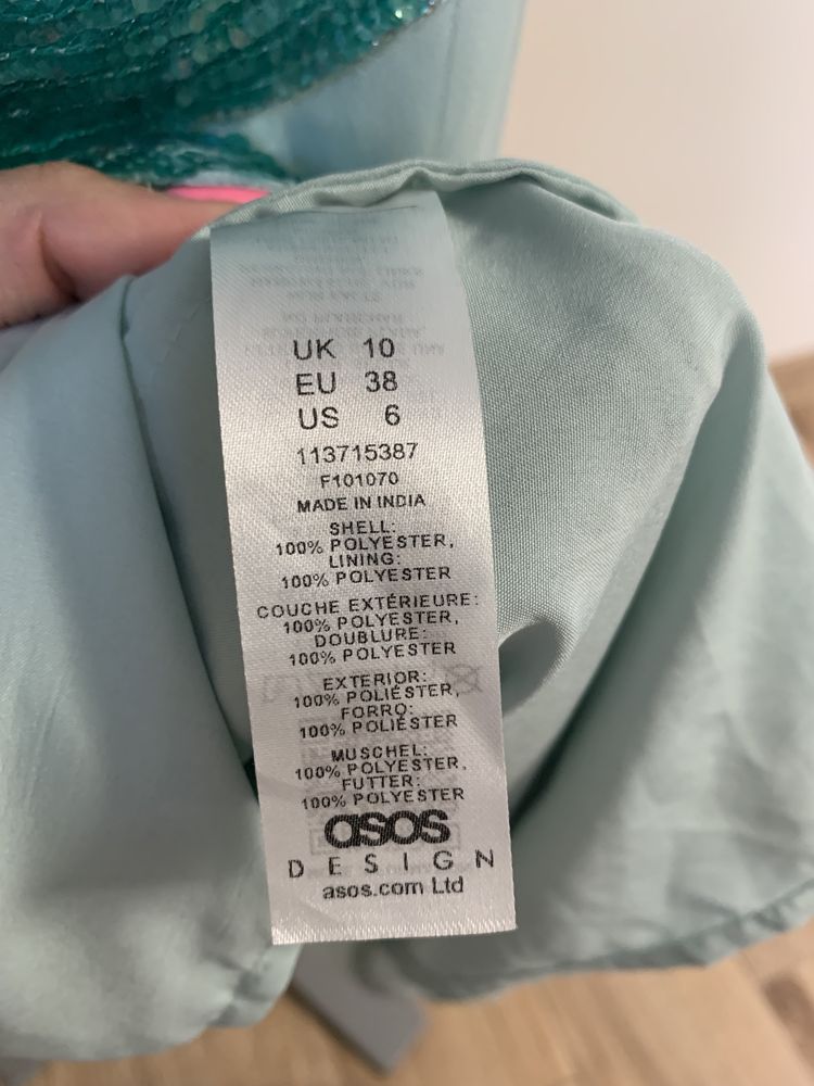 Nowa sukienka cekinowa z rozcięciem asos rozmiar 38 wesele ślub druhna