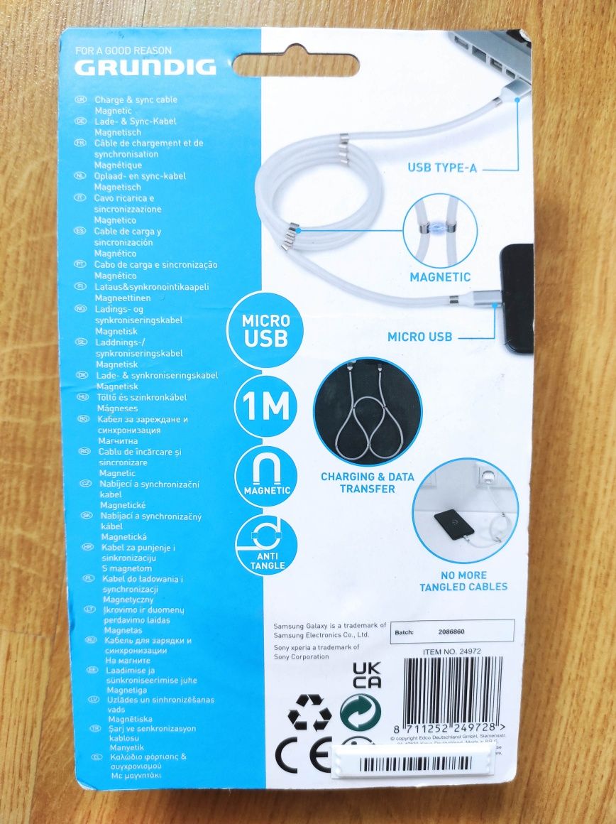 Magnetyczny kabel do ładowania Micro USB - USB typu A