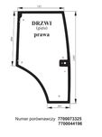 szyba szyby drzwi drzwiowe Claas / Renault Ares Axion Arion ACX087i