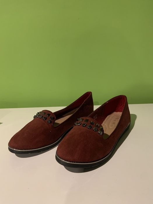 buty baleriny bordowe stan nowy rozmiar 39