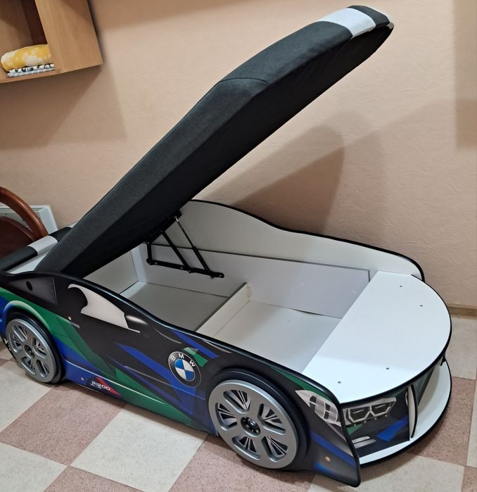 Ліжко машина для хлопців з матрацом ВMW