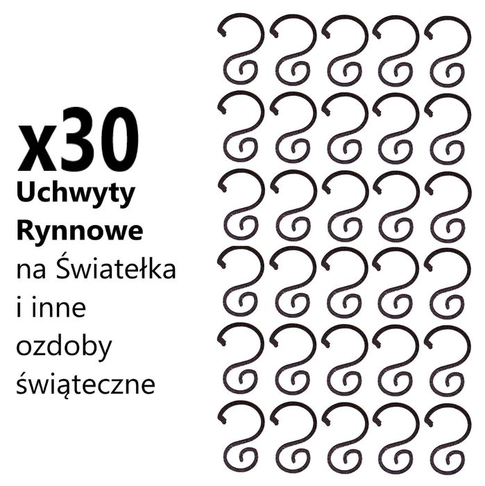 Uchwyty rynnowe do światełek