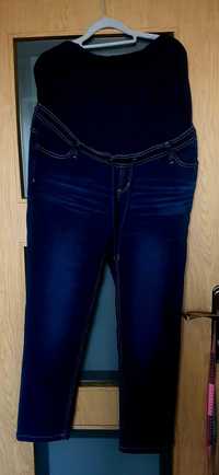 Spodnie, lekkie jeansy ciążowe z pasem