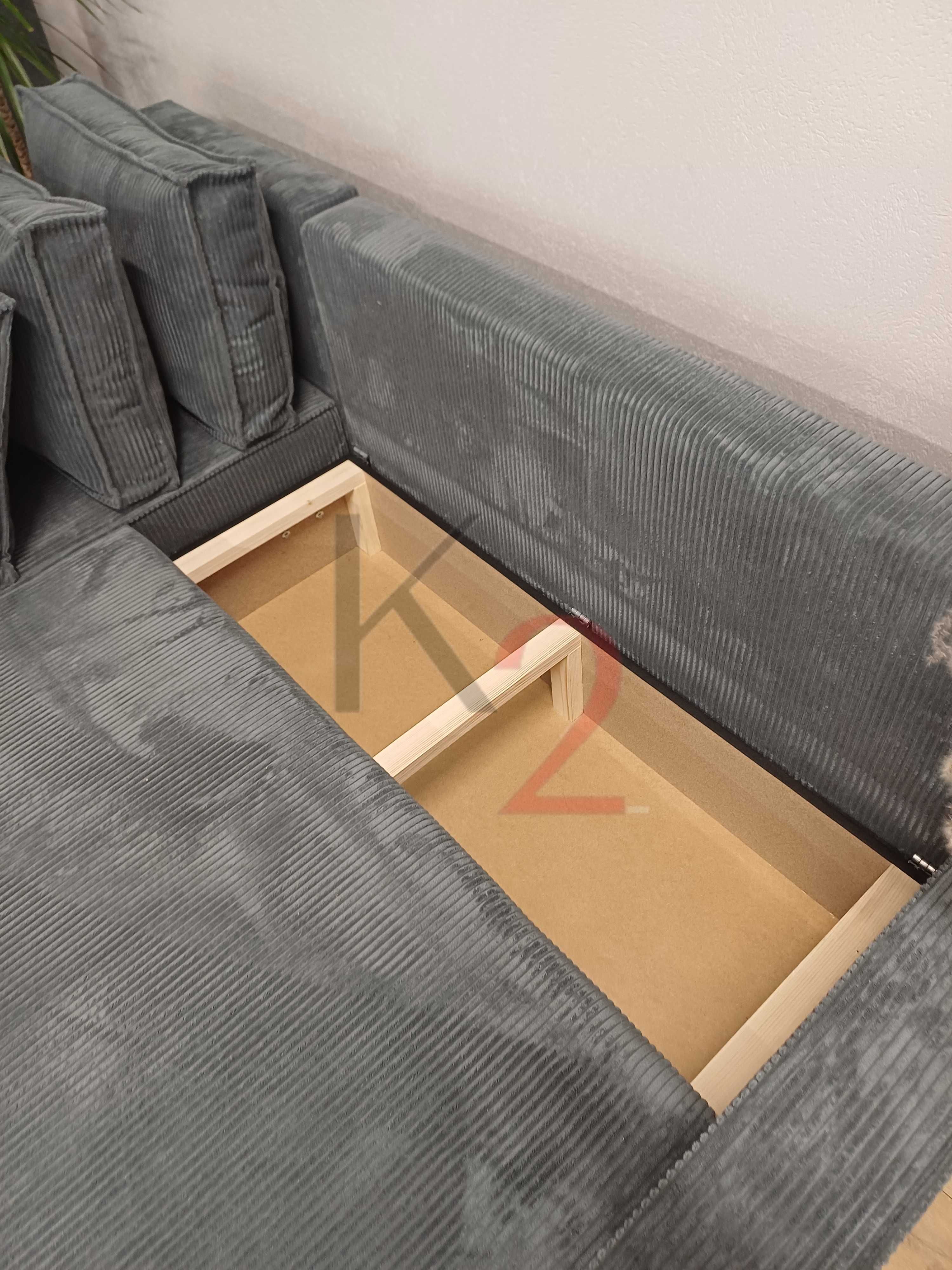 Narożnik Orlean Kanapa Sofa Rogówka z Funkcją spania Łóżko USB +GRATIS