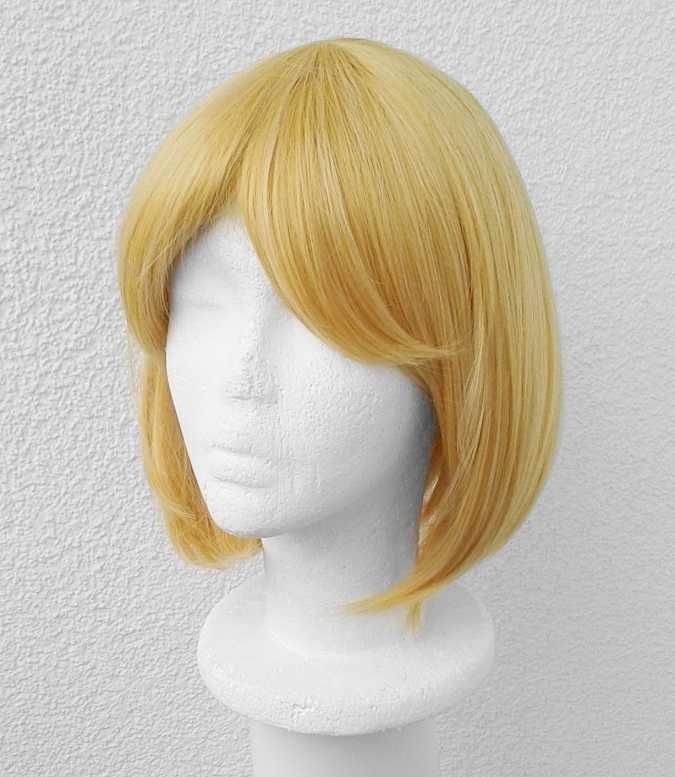 Krótka żółta blond peruka cosplay wig Armin He-man