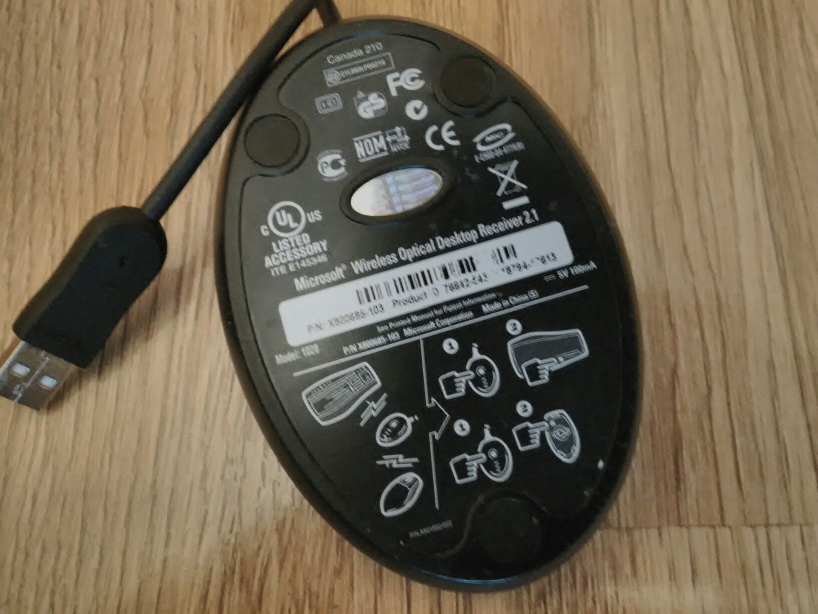 Ресивер для мышки и клавиатуры Microsoft