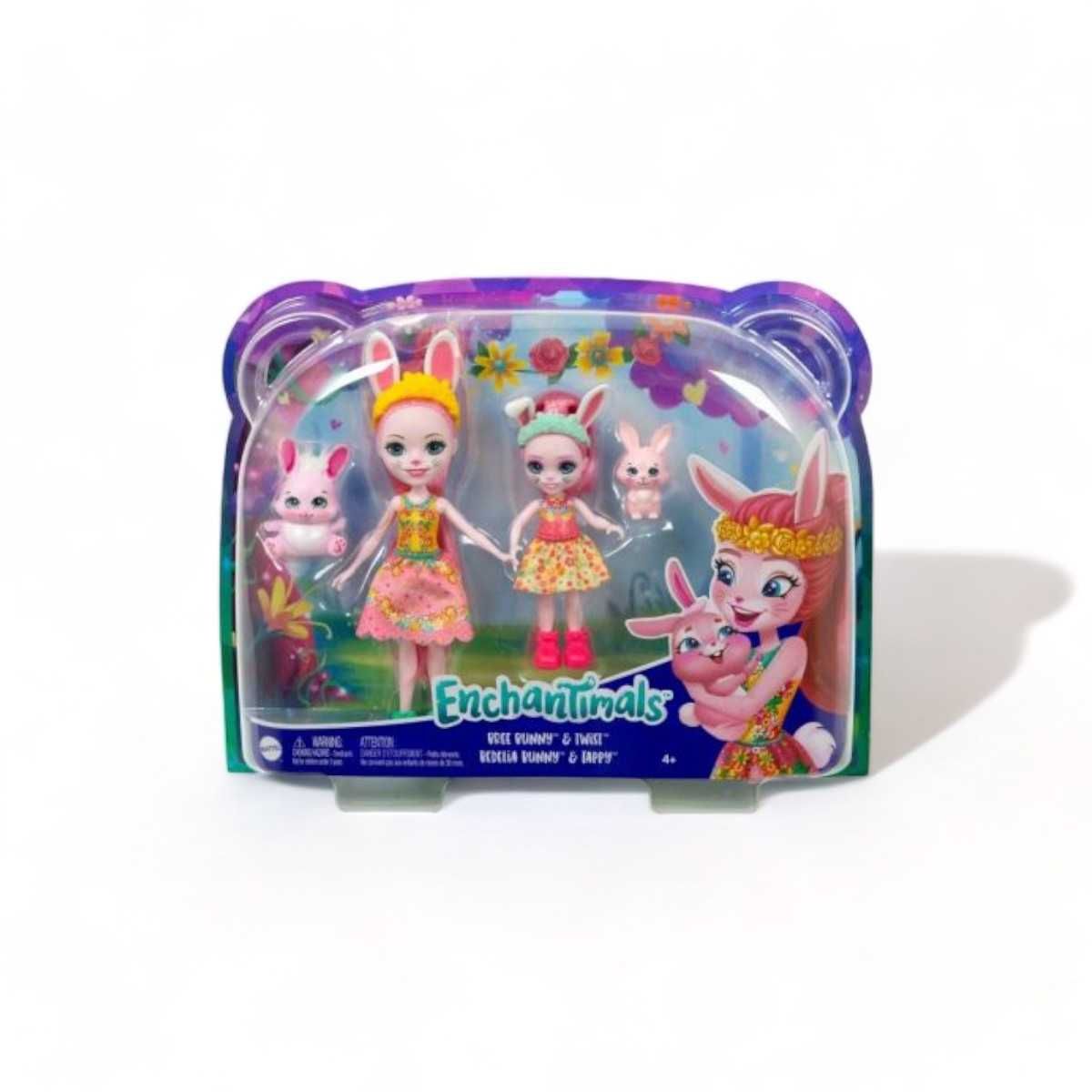 Mattel Enchantimals Bree i Bedelia Bunny Lalki siostry 2-pak