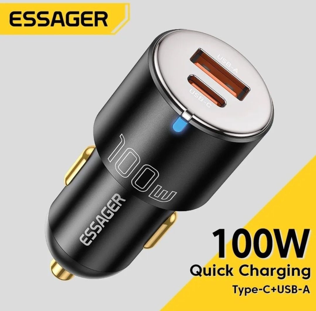 Essager Optimus Prime High Power Car Charger 100W Black (ECCAC-QTZ01)