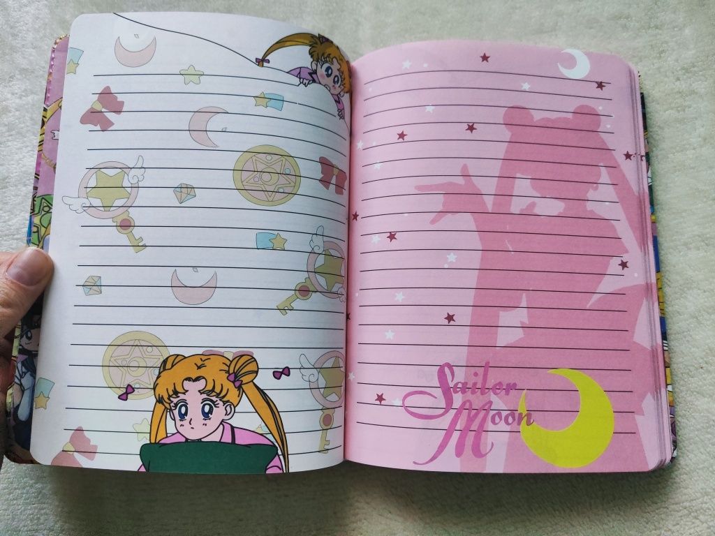 Sailor Moon - zeszyt/ notatnik. Skórzana okładka.