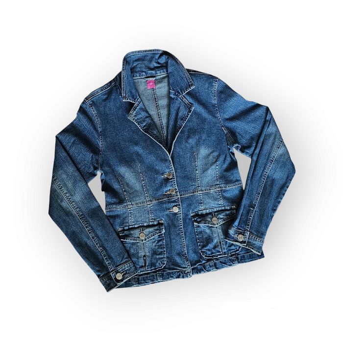 Kurtka marynarka jeansowa retro grunge y2k  vintage dowton