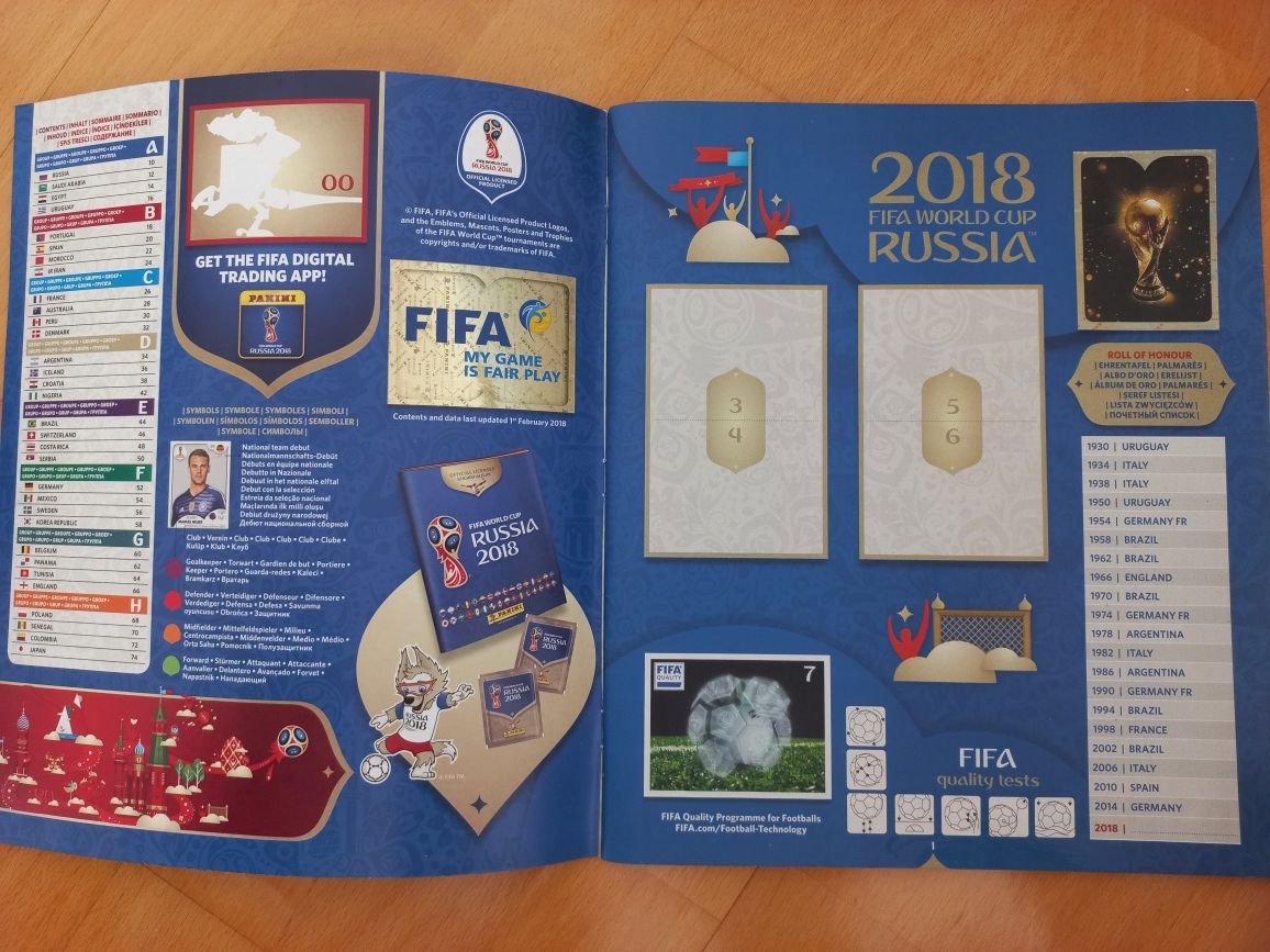 Caderneta Fifa World Cup Russia 2018 incompleta