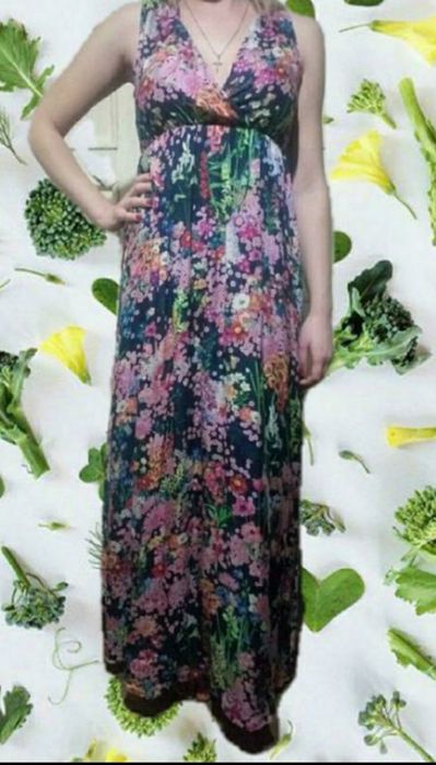 Шелковый  шикарный сарафан Hallhuber Оригинал