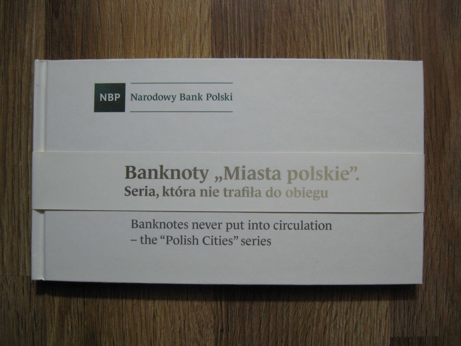Album NBP Banknoty miasta polskie komplet 9 sztuk 1990 rok UNC