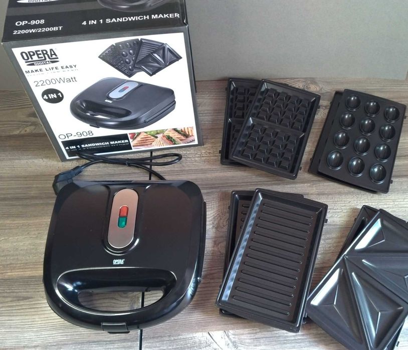 Електровафельниця Opera 2200W мультимейкер 4в1